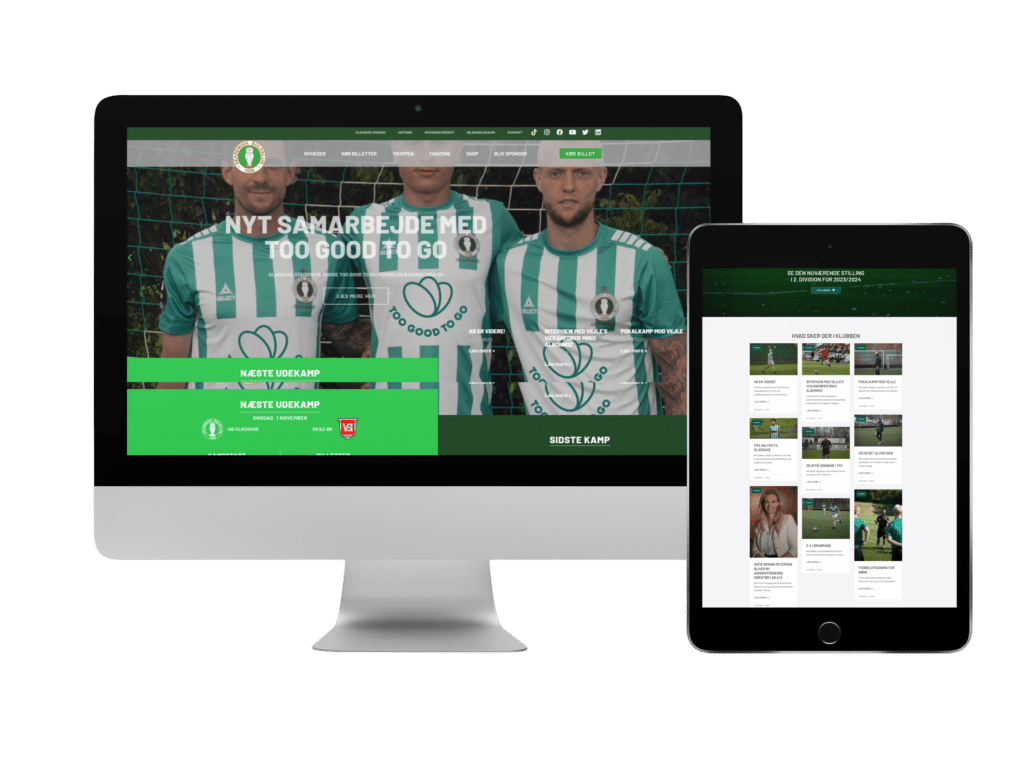 Flash Marketing AB Fodbold hjemmeside design